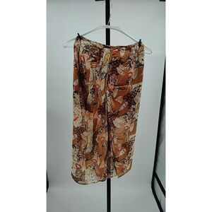 Lulu's Brown Printed Midi Skirt